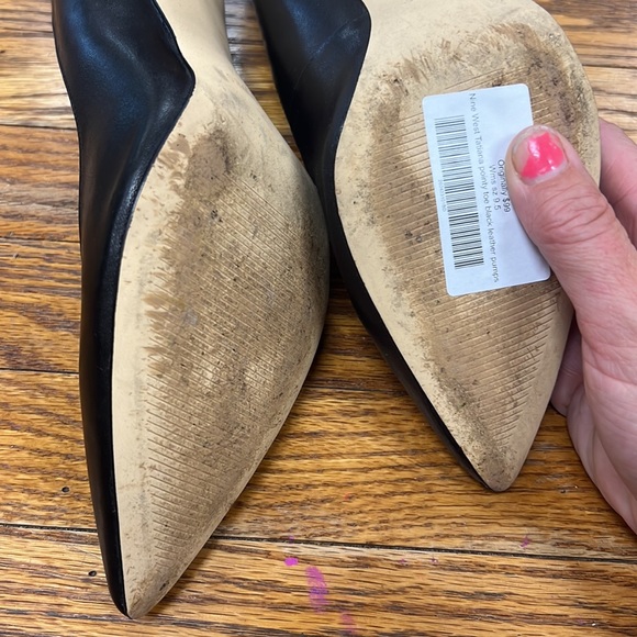NINE WEST | Tatiana pointy toe leather pumps/heels black - Picture 12 of 16
